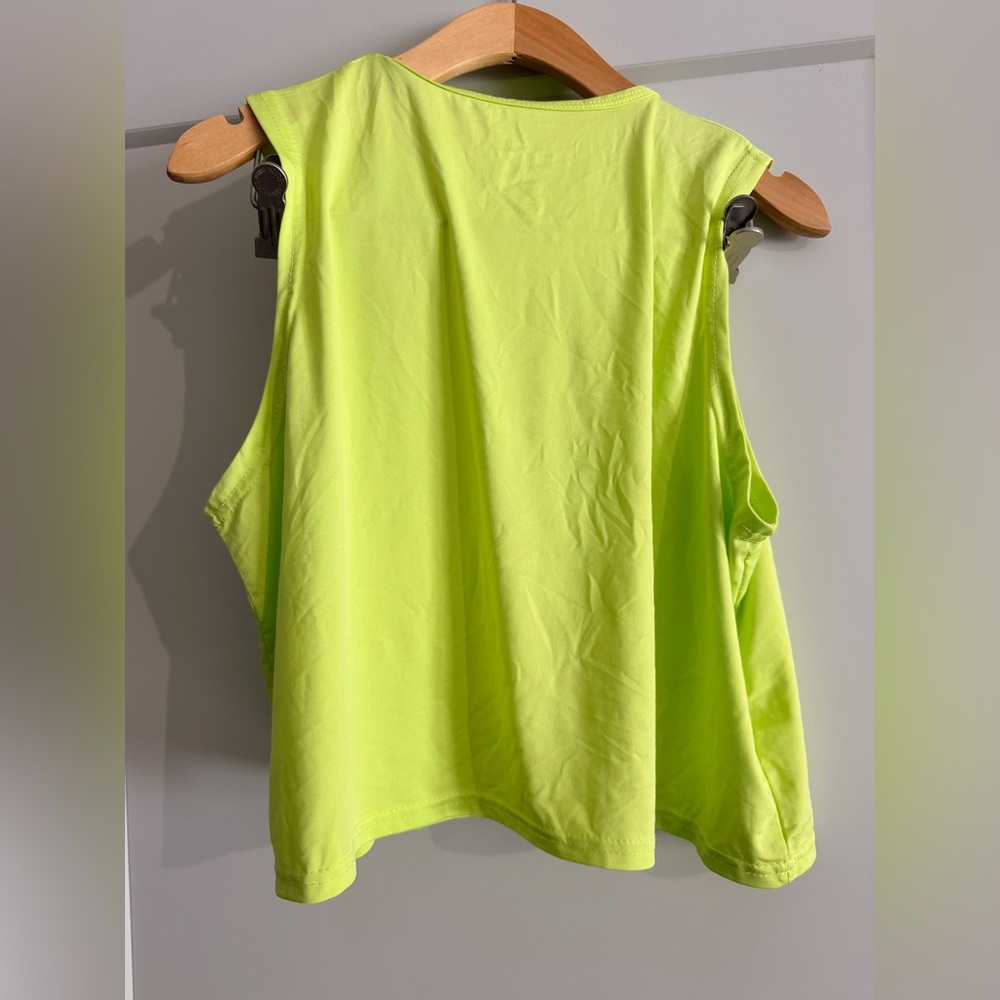Essentials Bright Lime Muscle Tee - Picture 2 of 3